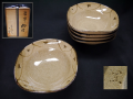 絵唐津向付五客 深山路窯 一歩 未使用箱入　t-721　