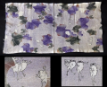 江戸縮緬 戯画 珍しい雨降り蛙とモグラの図 51cm n-55