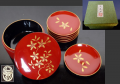 平安象彦　久美皿６枚　収納小箱入り　茶道具　k-221　
