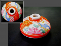 伊万里　色絵　油壷③　愛らしい菊文様　無傷状態良好　一輪挿しなどに　t-1952