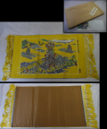 博多織テーブルセンター　博多山笠古図　博多織元松居　未使用新品  n-143