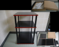 茶道具　玄々斎好　更好棚　組み立て式　黒漆爪紅　未使用保管品　k-641