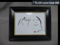 ジョンレノン　オノヨーコ　陶板　The John Lennon Estate 1990  アート　額装　ビートルズ　s-1061