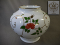 大倉陶園　色絵金彩　薔薇　花瓶　花入　無傷美品　t-2518　
