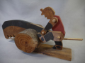 郷土玩具　木彫　木挽人形　木こり　からくり人形　民芸品　伝統工芸　昭和レトロ s-1080