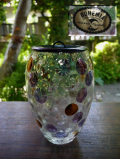 茶道具 夏の水指 見立て ボヘミヤガラス 涼し気なウォータードロップ　g-186